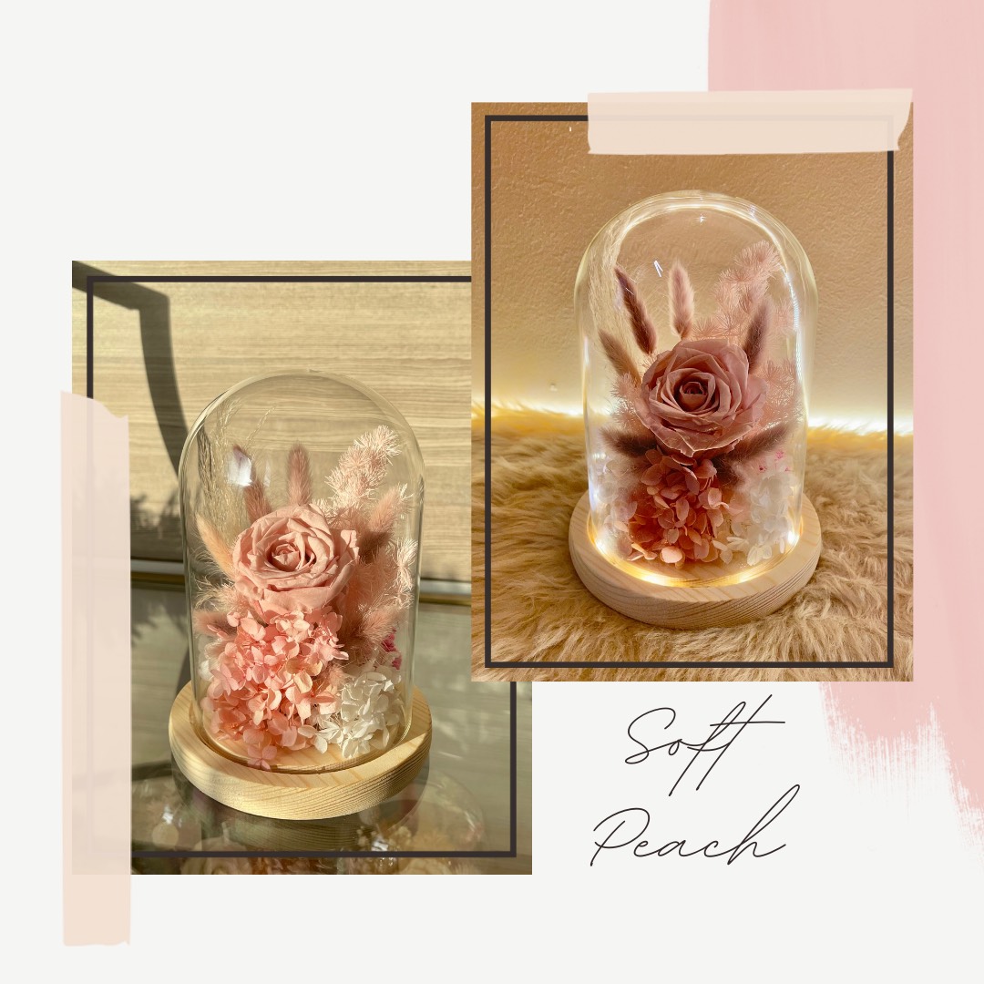 Soft Peach Glass Dome - Image 1
